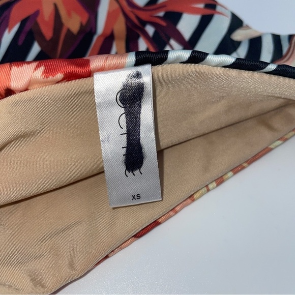 New! Ochie tropical zebra floral print bikini bottom 12921 - Picture 5 of 8